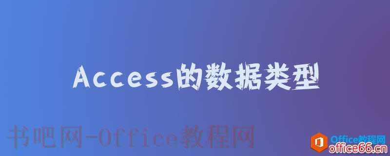 Access的数据类型都有哪些