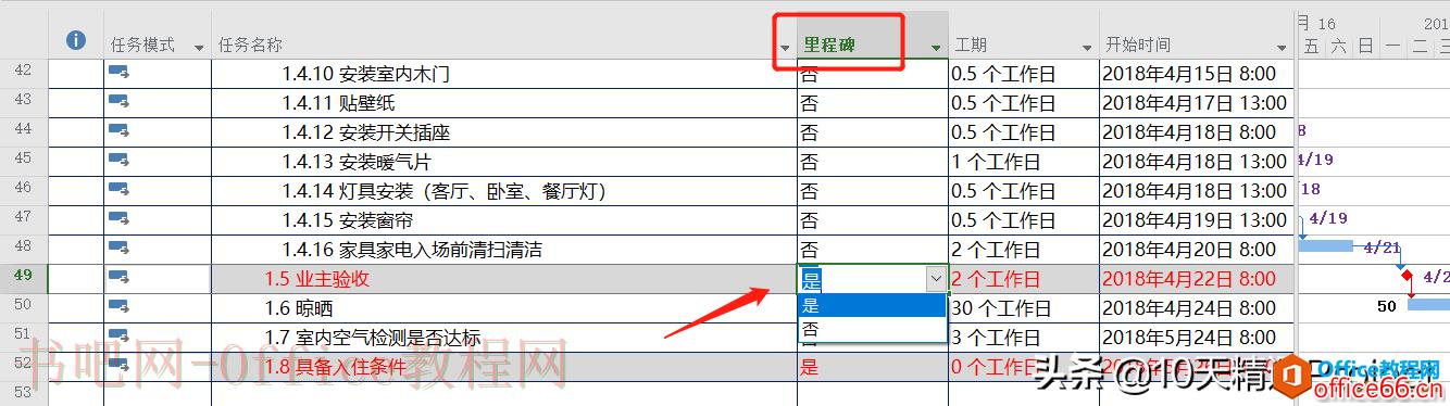 【Project教程】在Project软件中如何让里程碑任务显示更直观