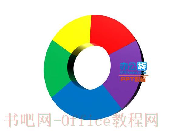 利用PowerPoint2010一分钟搞定三维环状饼图