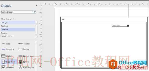 Visio 如何向线框添加元素和控件