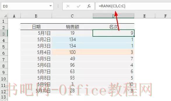 常用Excel排名公式大全,再不收藏就是你的错了!