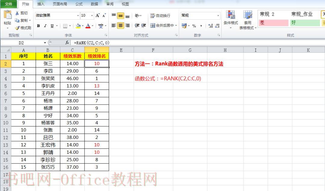 数据排名只会Rank函数就out了,常见3种排名方式你该知道
