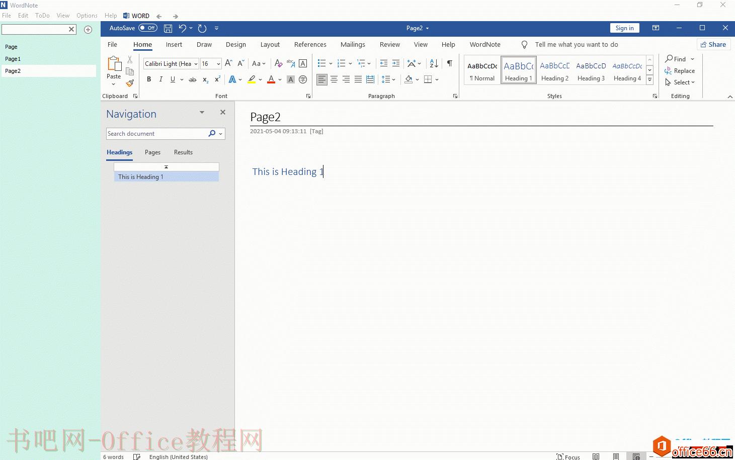 在该段落上继续输入文字，显示的都是都是 Heading 1 的文字。