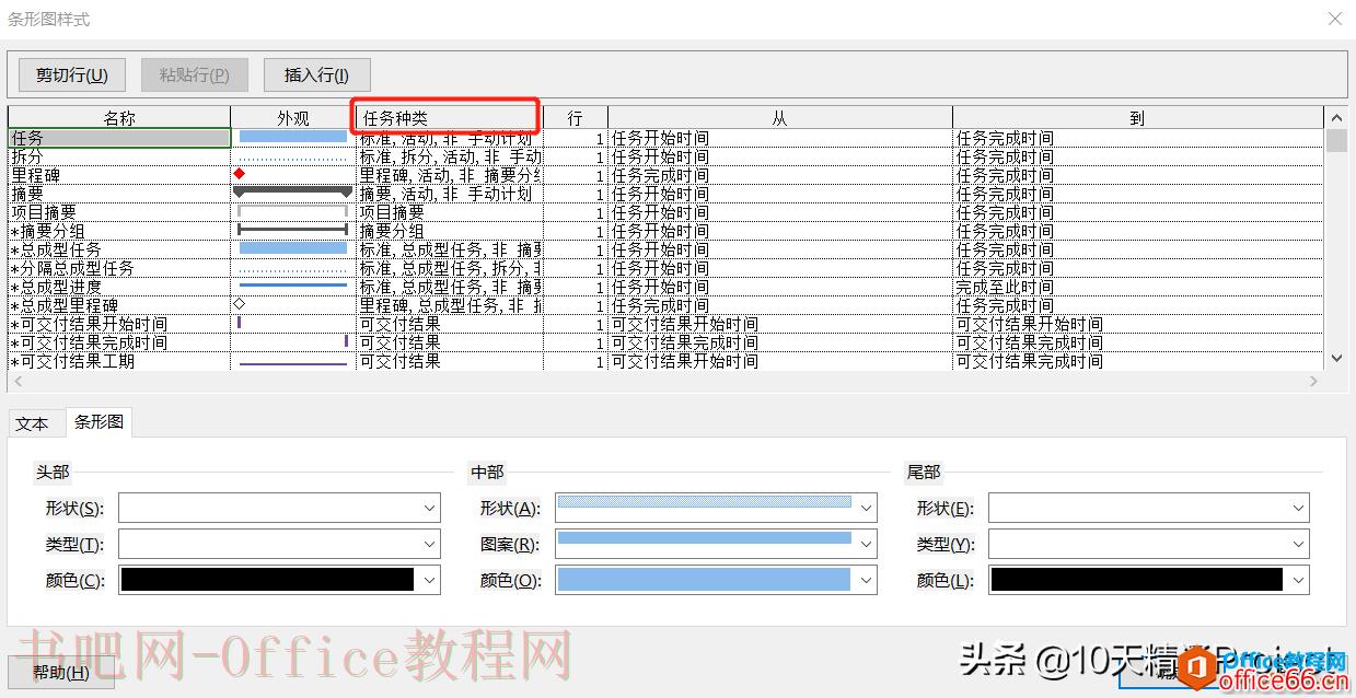 Project教程 如何在Project软件中设置条形图样式