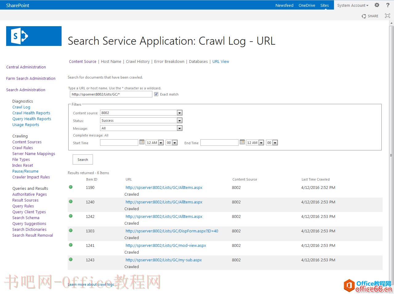 SharePoint 搜索功能，列表项目不能完全被索引