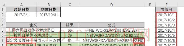 NETWORKDAYS.INTL函数，工作日的花样算法