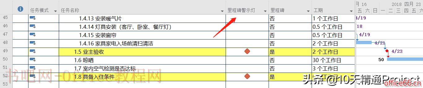 【Project教程】在Project软件中如何让里程碑任务显示更直观