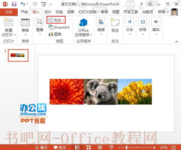 PowerPoint2013中图片弧形排版方法