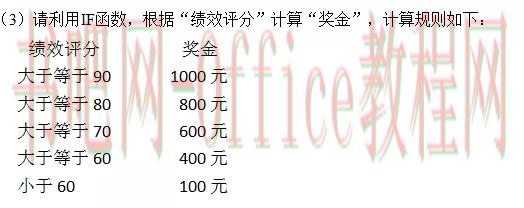 IF函数计算真题