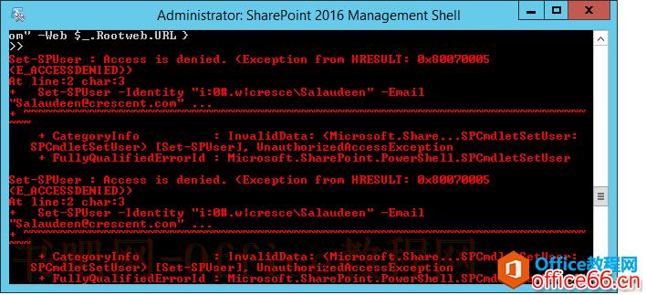 SharePoint Set-SPUser 命令拒绝访问 问题解决