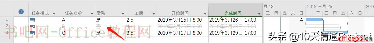 【Project教程】Project软件中的任务停用功能
