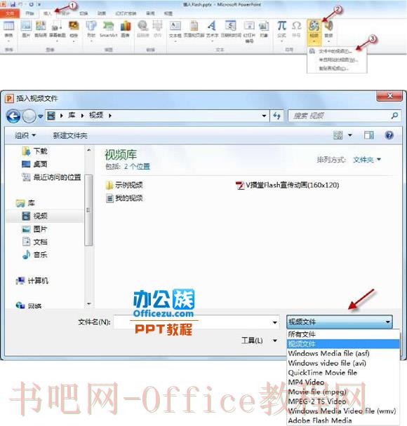 PowerPoint2010中插入Flash或Mov格式方法