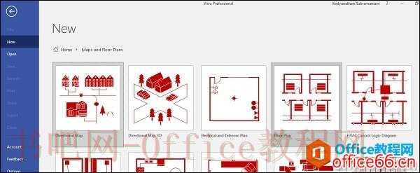 Visio 如何创建平面图