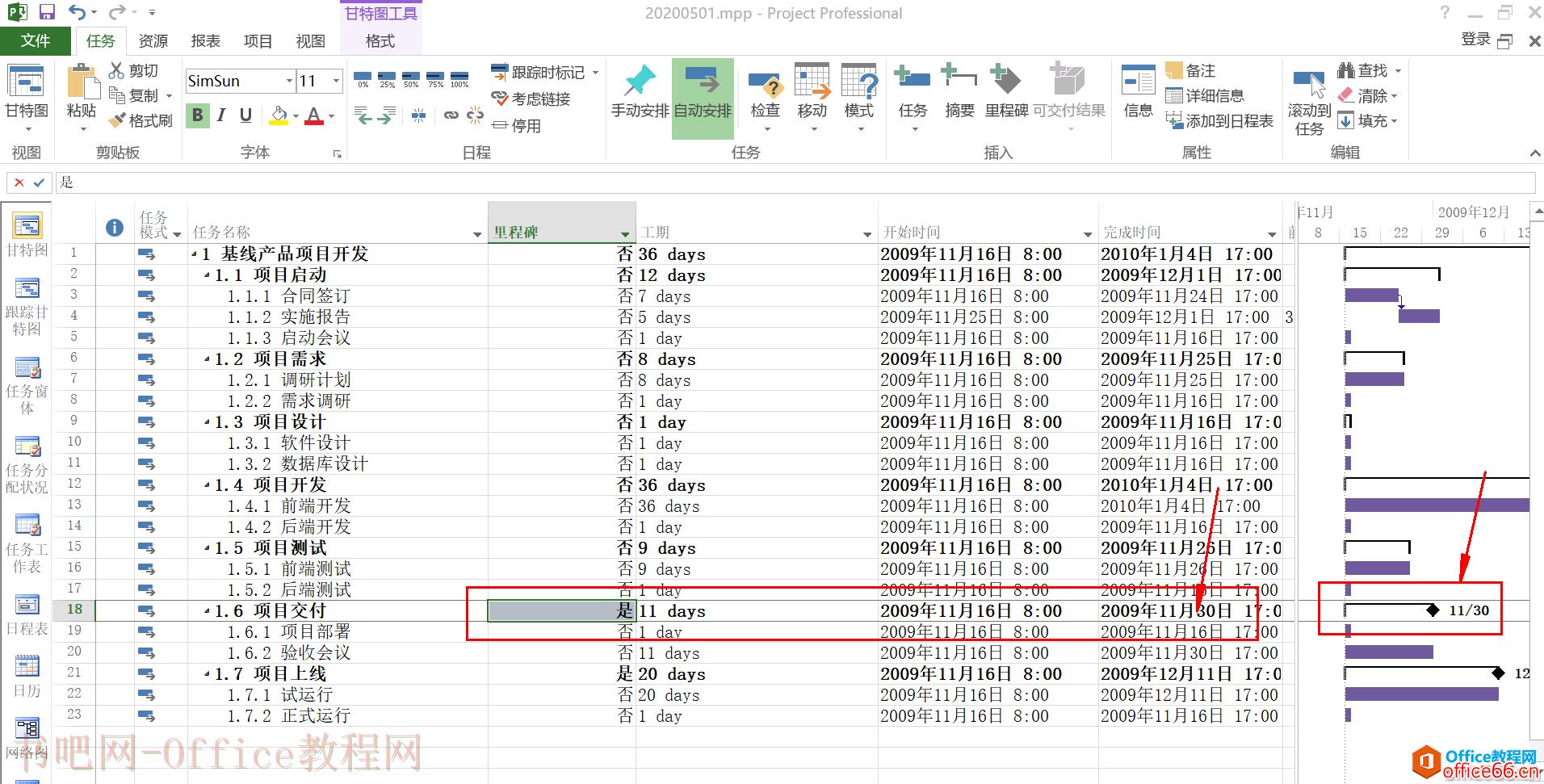项目管理 | Project从入门到精通 | 里程碑设置方法（2种）