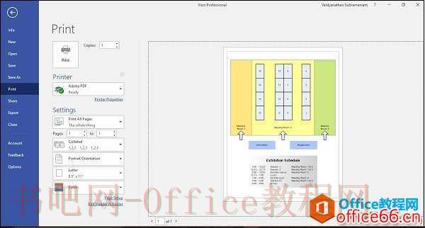 Visio 如何 打印图表