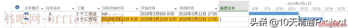【Project教程】为什么后续任务的开始时间不随着前置任务变化？
